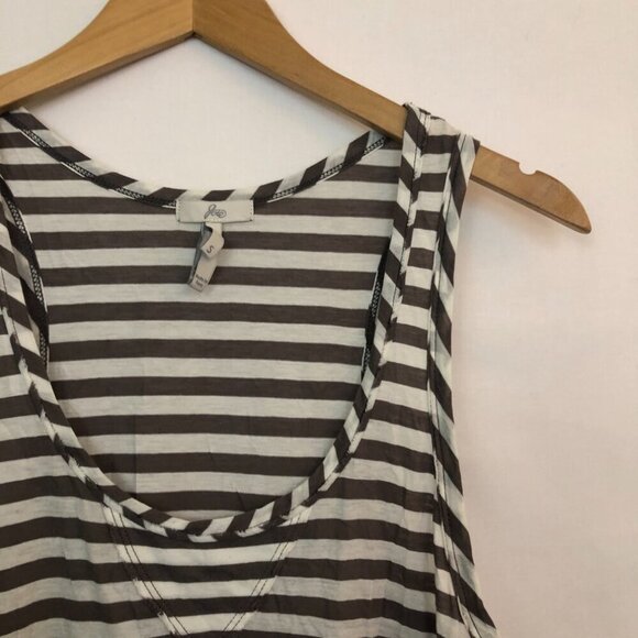 JOIE Scout Tank Gray White Striped Pima Cotton Top 100% Pima Cotton Sleeveless S - Picture 6 of 9